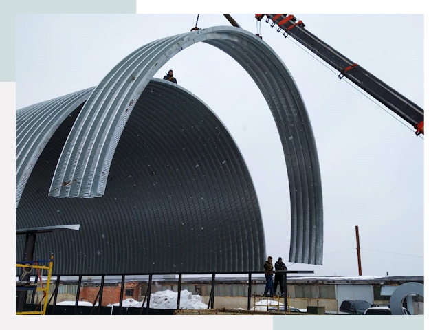 Полукруглые ангары в Пугачёве